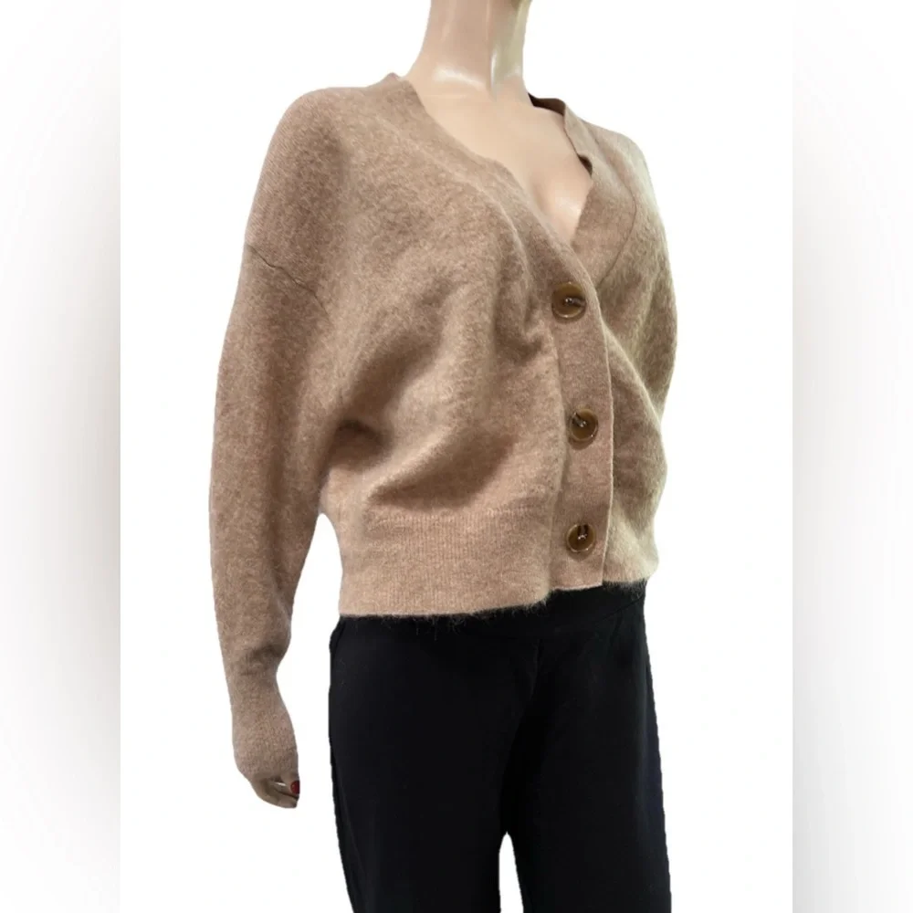 Copiner V Neck Cardigan Tan Cozy Tan Button-Up Women Sweater
